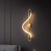 Nordic All Copper Living Room Tv Background Wall, Light Luxury, Minimalist Creative Bedroom, Bedside Designer Wall Lamp