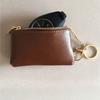 Vintage PU Leather Key Wallet Zipper Coin Purse Mini Key Holder Pouch with Keychain Small Storage Bag for Cash Cards Earphones Lipstick Women Men
