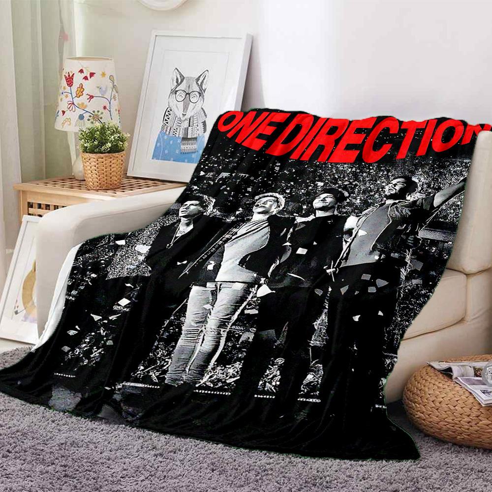 1pc ONE DIRECTION Flannel Blanket [Cozy Throw Blanket] For Sofa, Bed, Travel, Camping, Livingroom, Office, Couch, Chair, And Bed