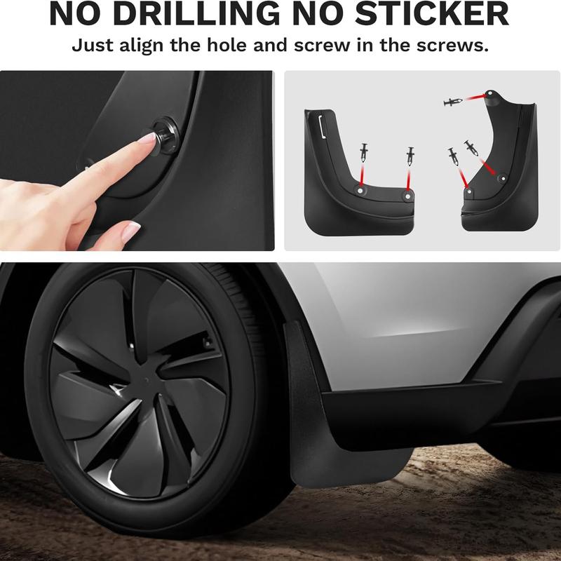 Car Mudguards For Tesla Model Y Juniper 2025 Front Rear Mudflaps Guard Anti-Snow Anti-Sand Splash Automobile Protector Accessory