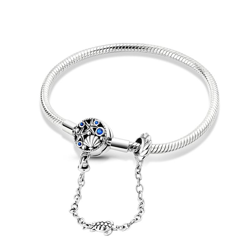 Bracelet Original 925 Sterling Silver Charm Bracelet 17-20CM Heart Love Family Star Moon Bracelet for Women Charm Jewelry Gifts