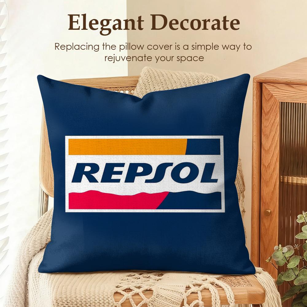 Fashion RRepsol Cool Cushion Cover Natural Linen Organic Fabric DoubleSided Printing Sofa Home Decor Gift Pillow Case