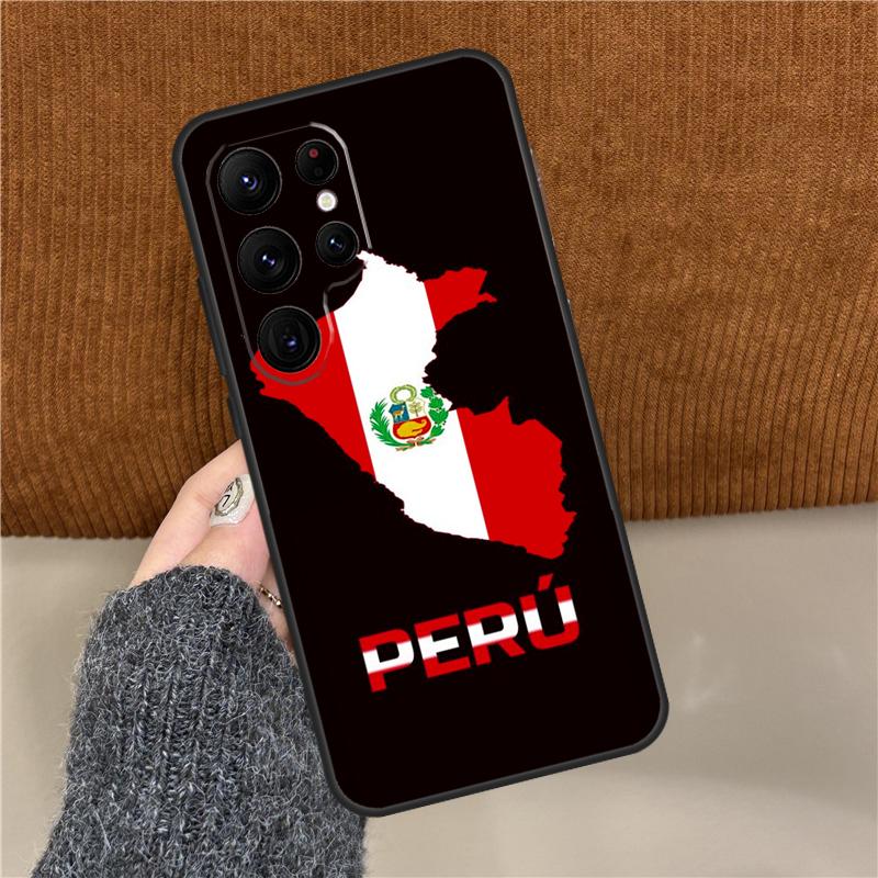Peru Flag Phone Case For Samsung Galaxy S25 Ultra S9 S10 S20 S21 S22 Plus S24 FE S23 Ultra Back Cover