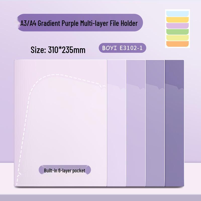 E3102 Multi-layer A3/A4 Test Paper Organizer & File Clip