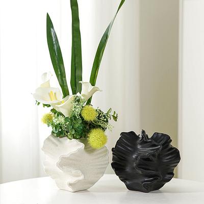 Keramik Retro Kunst Vase Design Sinn Dekoration Unregelmäßig geformt Zuhause Trockenblume Keramikvase Wohnzimmer Desktop Dekoration