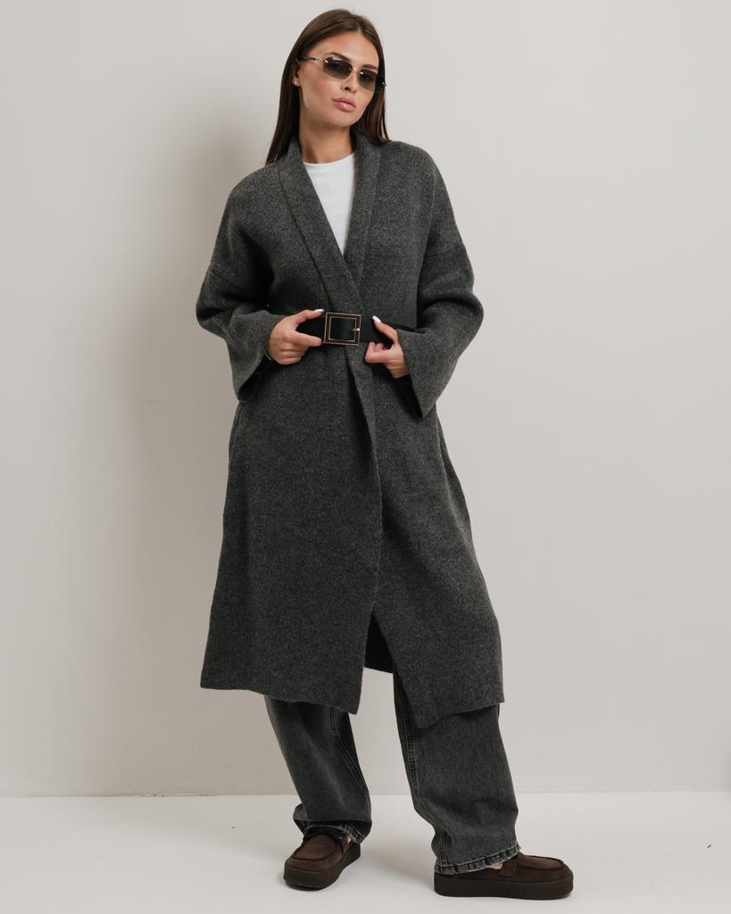 Кардиган длинный с поясом Avrile 91828 черный