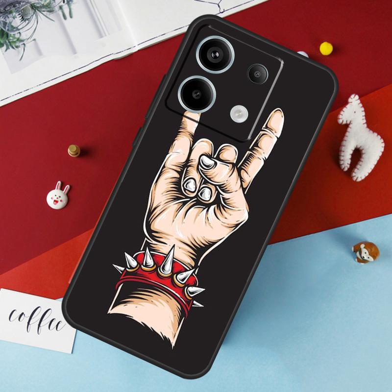 Rock and Roll Skull Case For Xiaomi Redmi Note 14 Pro 13 12 11 10 15 Pro Plus Redmi 15 14C 10C 12C 13C 15C Cover