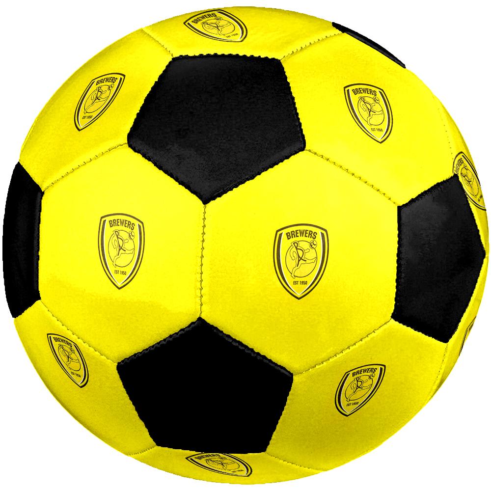 SIZE 5 Burton Albion FC Soccer Ball Colorful All Ages Machine Stitched PVC Competition Ready Durable High-Bounce