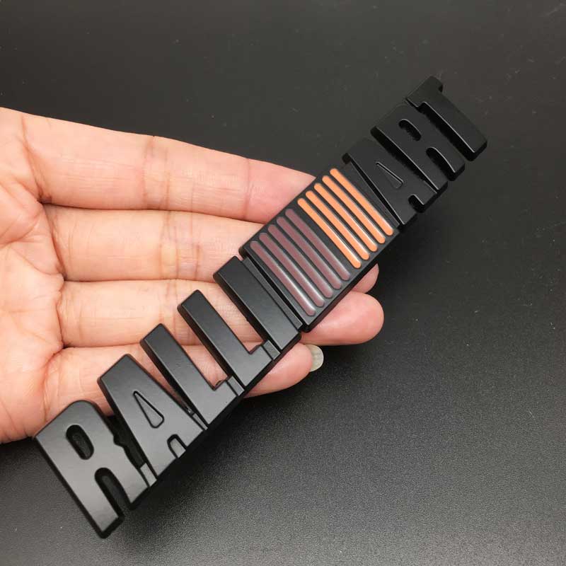 

3D Metal RalliArt Logo Car Side Fender Rear Trunk Emblem Badge Decal for Mitsubishi RalliArt Lancer outlander asx Car Styling