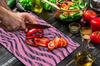 GLASS CUTTING BOARD 52x40 FASHIONABLE ZEBRA