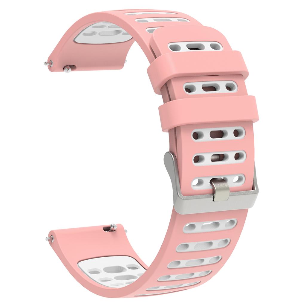 18mm Silicone Band for Huawei Watch GT 5 Pro 42mm/GT 5 41mm/Garmin Forerunner 265S Dual Color Watch Strap