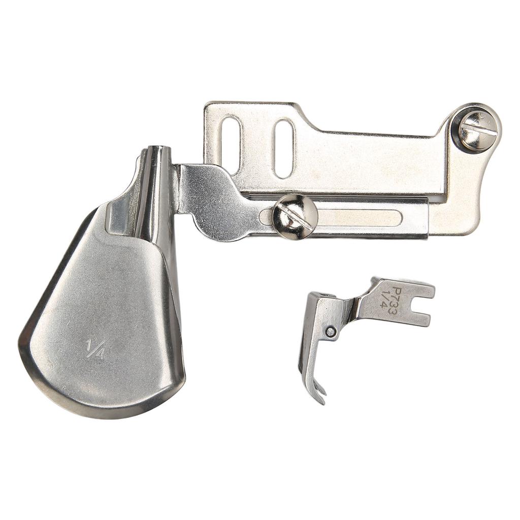 Sewing Machine Binder Stainless Steel Curved Edge Folder with Presser Foot for Bed Sheet Towel