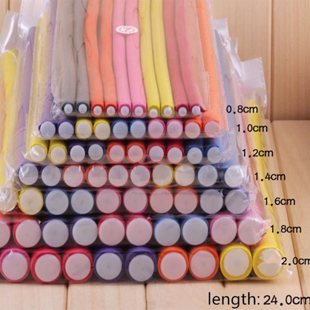 10pcs Universal Rod Stick Curling Iron Tool Rubber Curler Salon Home Hairdressing Tools