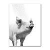 Cat Giraffe Dog Elephant Toilet Paper Bathtub Funny Bathroom Poster Print Canvas Painting Wall Art Shower Room Home Decoration