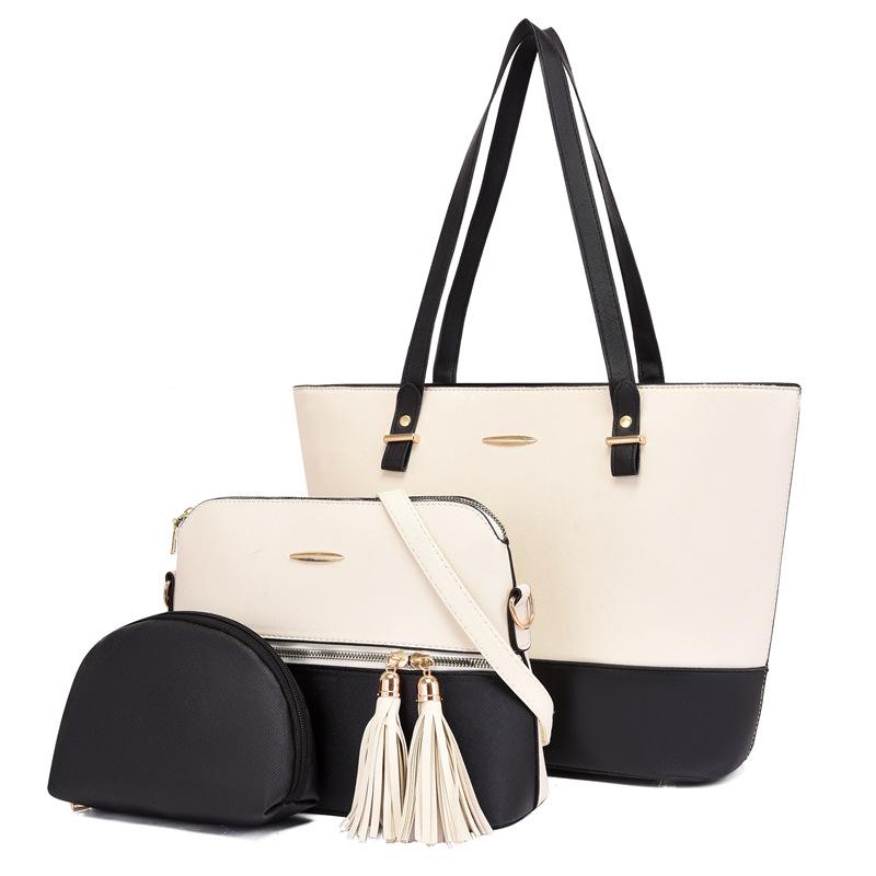Women's Handbags PU Leather Elegant Shoulder Bags for Portable Fashion crossbody bag Tote Bag for Work Travel Party 3 Pieces Set