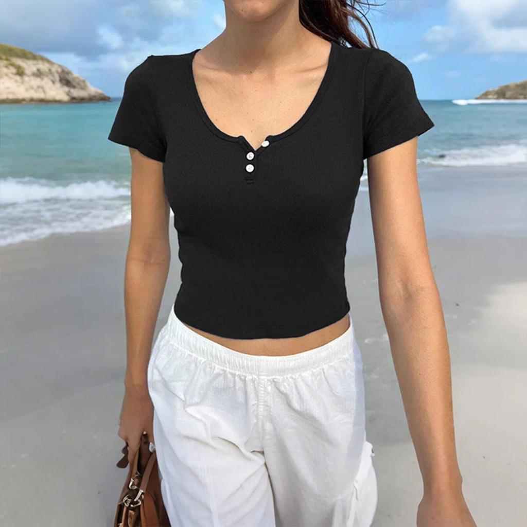 Women's Shirt  Short Sleeve Shirts For Women Dressy Casual Regular Fit