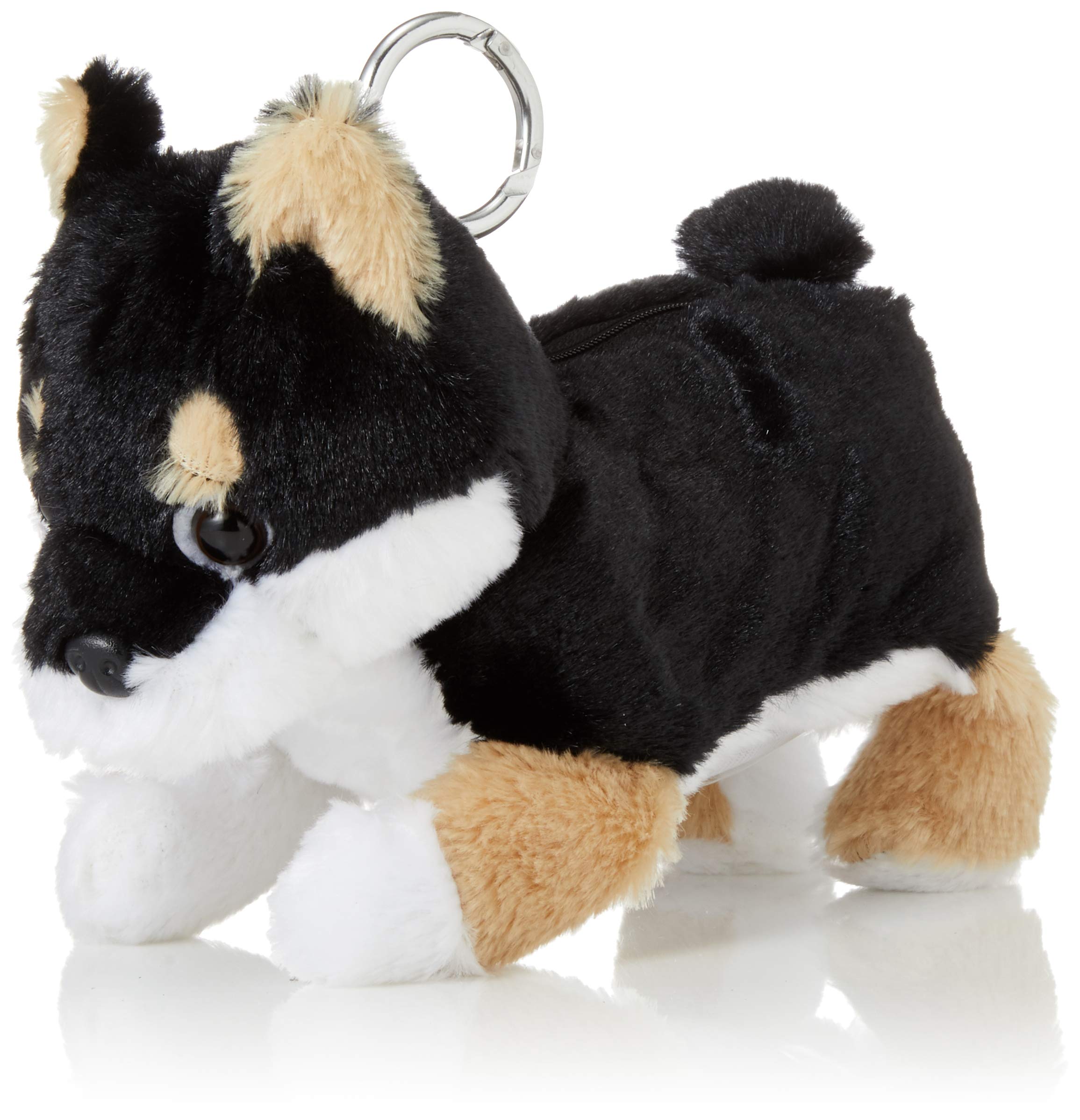 

Милый плюшевый пропускной чехол с катушкой и Мамесиба [Ponpon Rouge] на ощупь, дизайн Собака/Кошка, 71364, (черный)