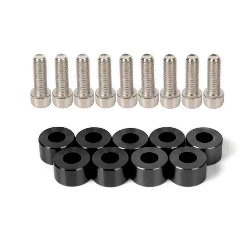 9pcs M8 Aluminum Fender Washers Bolt For Honda Civic B/D/K Series Air Inlet Manifold Engine Screws Decorative Gasket