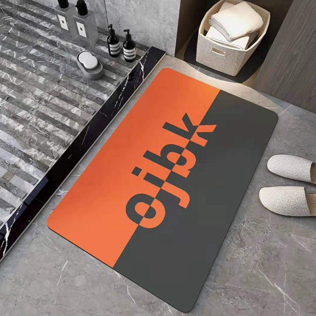 Simple and Creative Diatom Mud Soft Cushion Bathroom Washroom Door Moisture-wicking Easy To Dry Foot Mat Entry Door Slip-resistant Mat