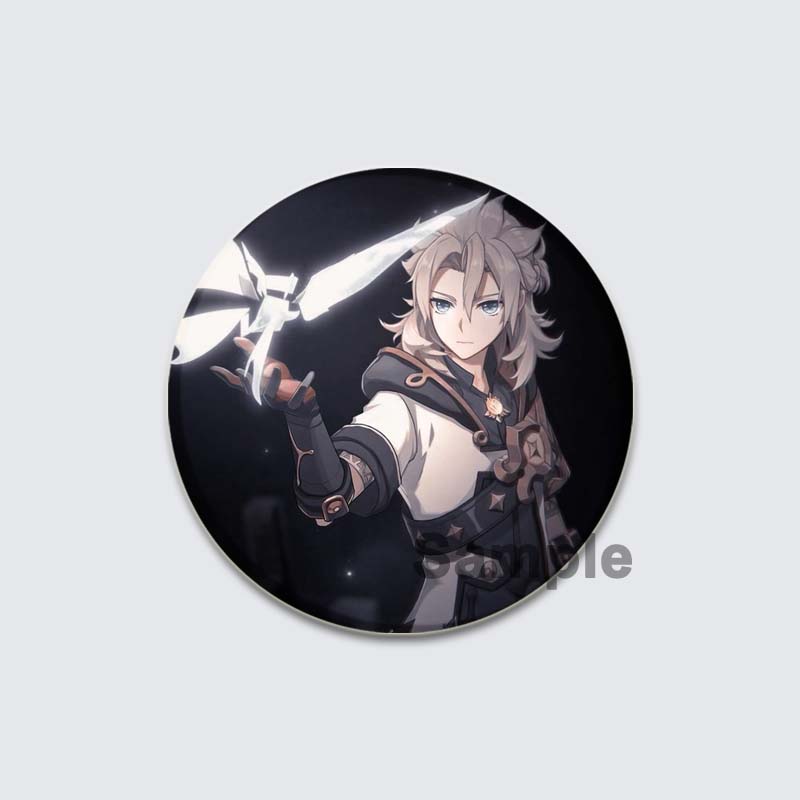 32/44/58 mm Genshin Impact-Abzeichen, Spiel Anime-Mädchen Hu Tao/Venti/Jean, Anstecknadel, 58 mm, runde Brosche für Rucksack, Kleidung, Zubehör, Schmuck, Geschenk