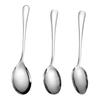 Stainless Steel Serving Spoon with Long Handle Polished Rust-Proof Deep Head Soup Rice Spoon Dishwasher Safe Utensil for Home Restaurant Buffet