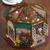 Wooden Miniature Doll House Kit Handmade 3D Puzzle Assemble Building Model Making Room Toys Home With Furniture Dollhouse Gifts