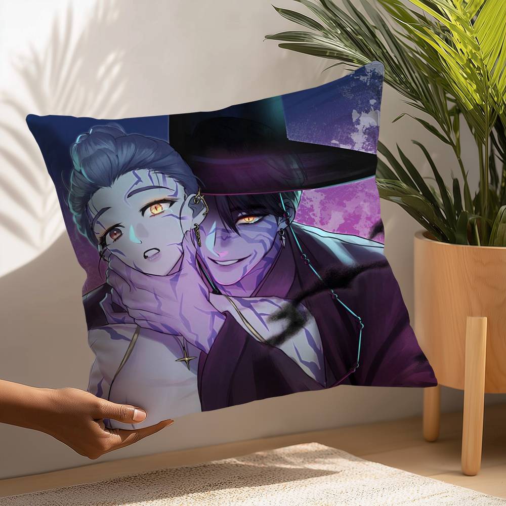 K-kpop D-Demon H-Hunters Pillow Case Plush Fabric Soft  Pillowcase Double Sided Print Cushion Cover Household Gifts