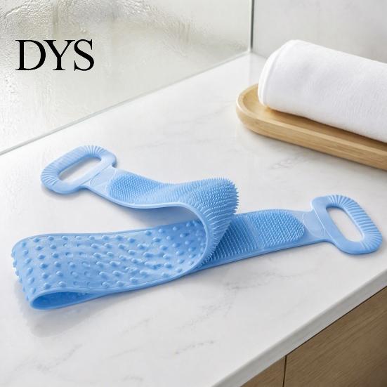 Heavy Duty Back Washer for Shower Silicone Scrubber with Dual Handles, Double Sided Exfoliating Bath Towel, Ergonomic Body Brush Handles Skin Care And