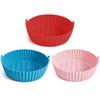 Silicone Air Fryers Oven Baking Tray Pizza Fried Chicken Airfryer Silicone Basket Reusable Airfryer Pan Liner Accessory