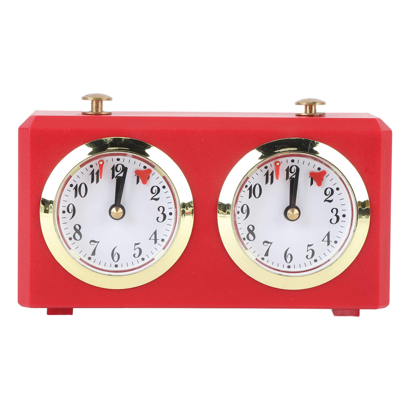 Vestidos Red Mechanical Chess Clock Vintage Analog Chess Clock With Large Dials Wind Up Mechanism For Weiqi Competitions
