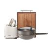 OOU 7-Piece Knife Set with Titanium Pot & Ebony Board