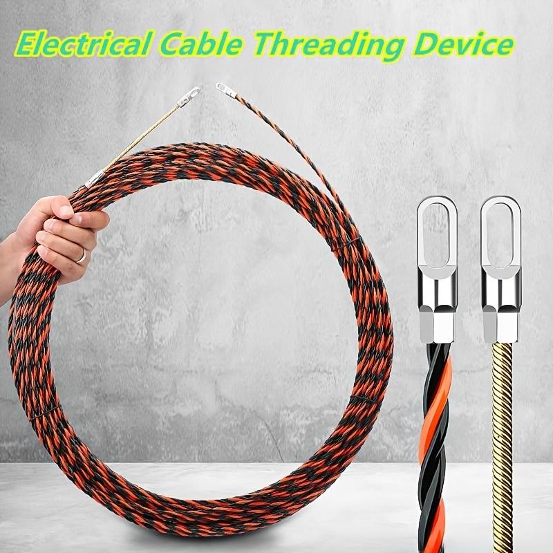 Electrician Cable Puller Rod – Flexible Fiberglass W/ Metal Connectors, Easy Wire Threading