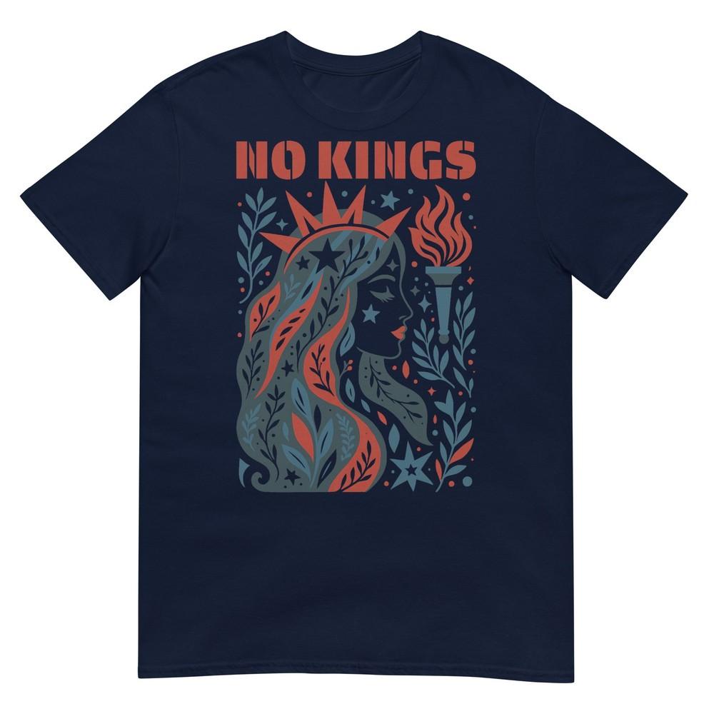 No Kings Retro Patriotic Unisex Liberty Art 4th Of July TShirt S