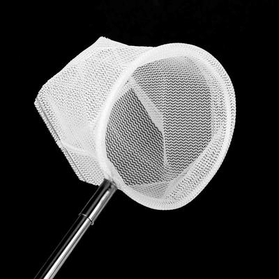 Stainless Steel Handle Adjustable Fishing Net Square Shape Round Shape Mini Fishing Net Extendable Handle Black