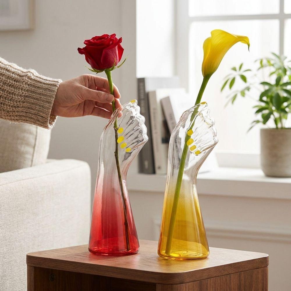 Handmade Hydroponic Glass Vase Transparent Flower Arrangement Vase Flower Holder Living Room