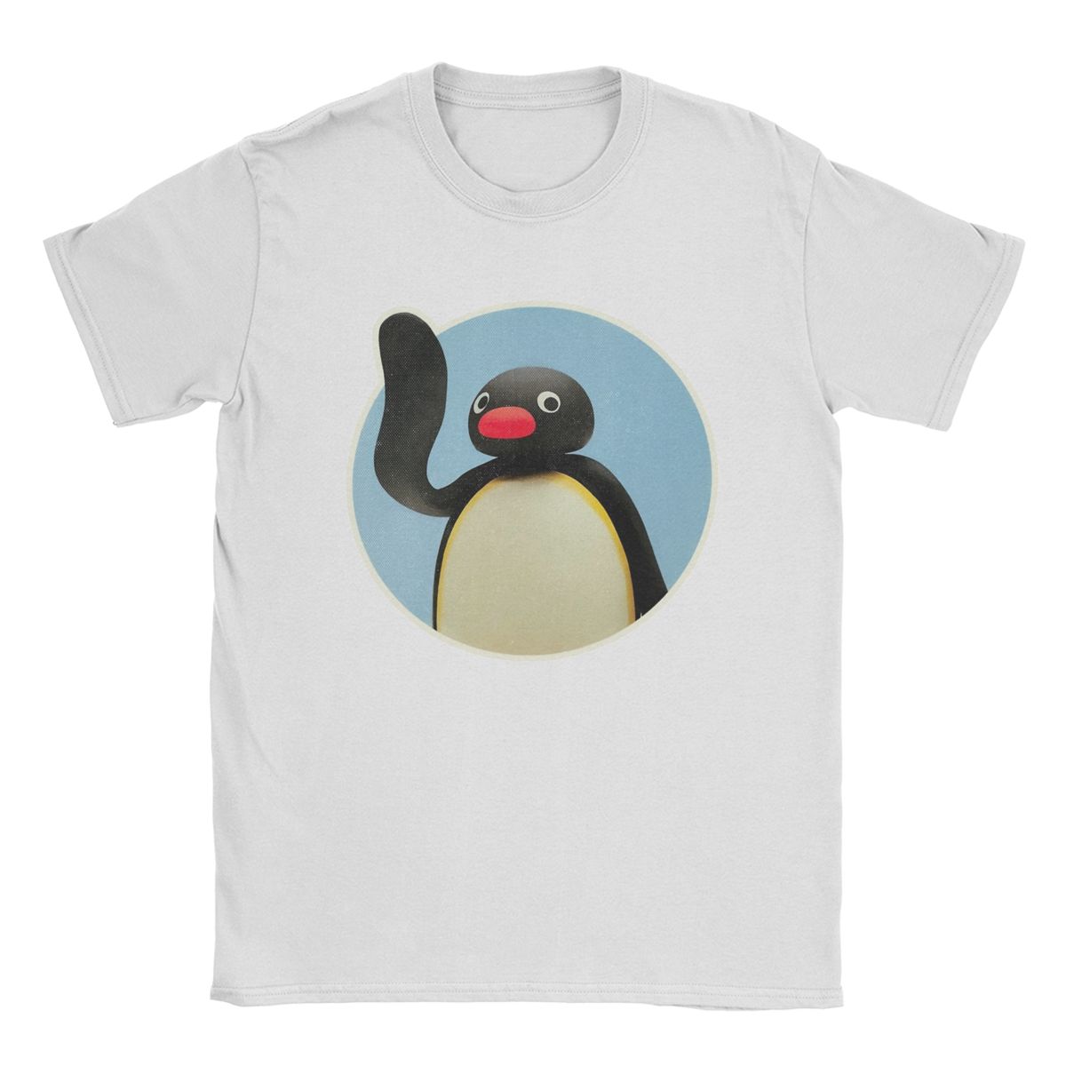 

Винтажная футболка Pingu Noot Noot для мужчин, с круглым вырезом, из чистого хлопка, с коротким рукавом, графическая одежда S