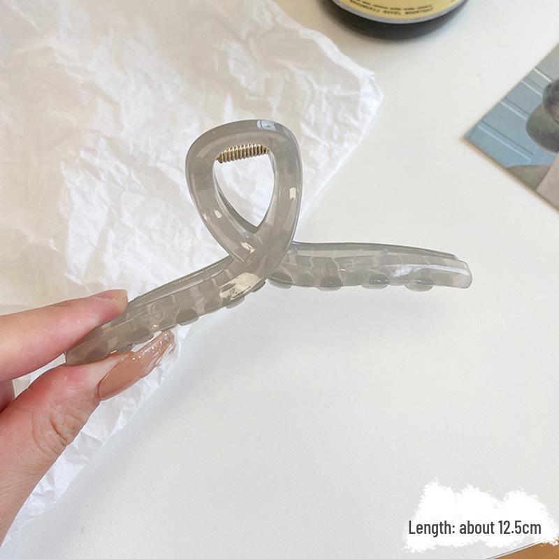 13CM Large Acrylic Jelly Color Hairpin: Simple Shark Clip for Back of Head