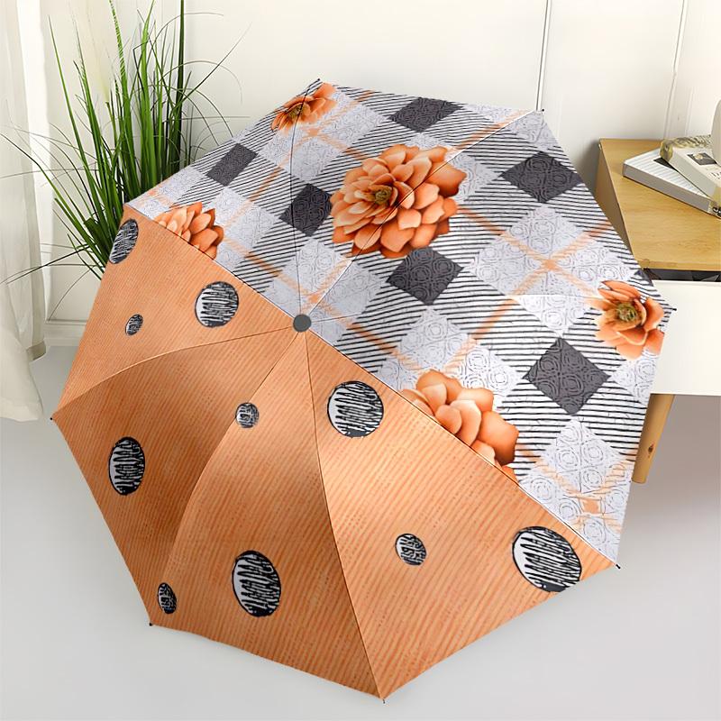 

1pc Floral Plaid Automatic Open/Close Umbrella, Lightweight for Women/Men, Perfect Gift - for Everyday or Holiday Eventsyy251127061