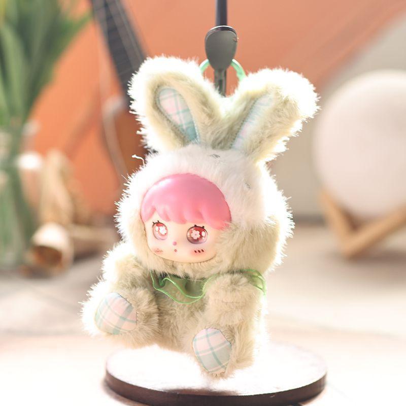 

Plush Doll Keychain With Soft Short Pile For Bags And Gifts LightGreen