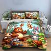 Cartoon Animal Forest Decor Soft Comfortable Duvet Cover Bedding Set Included 1*Duvet Cover & 2*Pillowcases, Gift