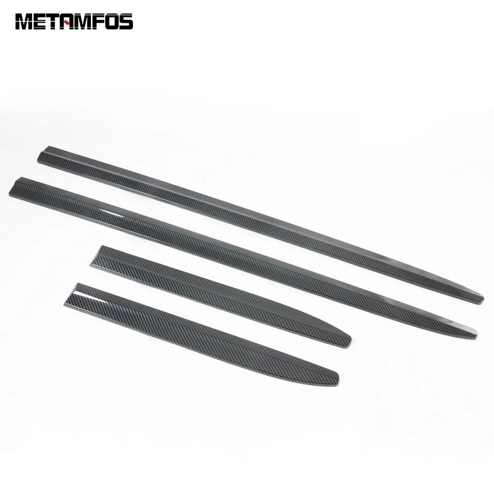 For Ford Explorer - 2024 2025 Carbon Fiber Door Side Line Strip Body Skirt Molding Trim Exterior Accessories Car Styling