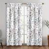2pcs Watercolor Berry Curtain   Modern Design   Light Filtering   Polyester   Living Room Bedroom Decor   Boho Home Style   Rod Pocket