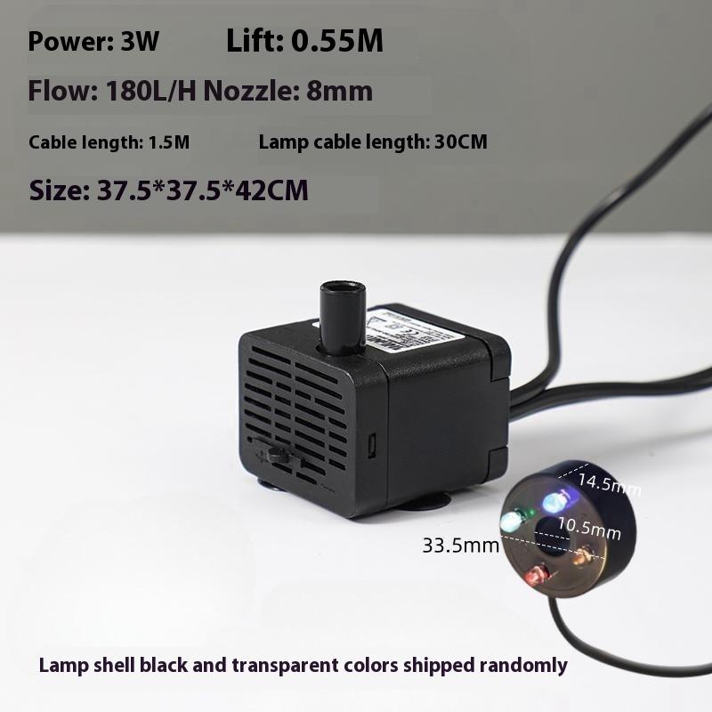 Ultra-Quiet Submersible Water Fountain Pump Filter Fish Pond Aquarium Water Pump Tank Fountain AC220V