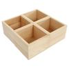 4Pcs Solid Wood Storage Boxes Without Lid Jewelry Organizer Small Wooden Box DIY Gift Packing Box Bedroom Nightstand Holder