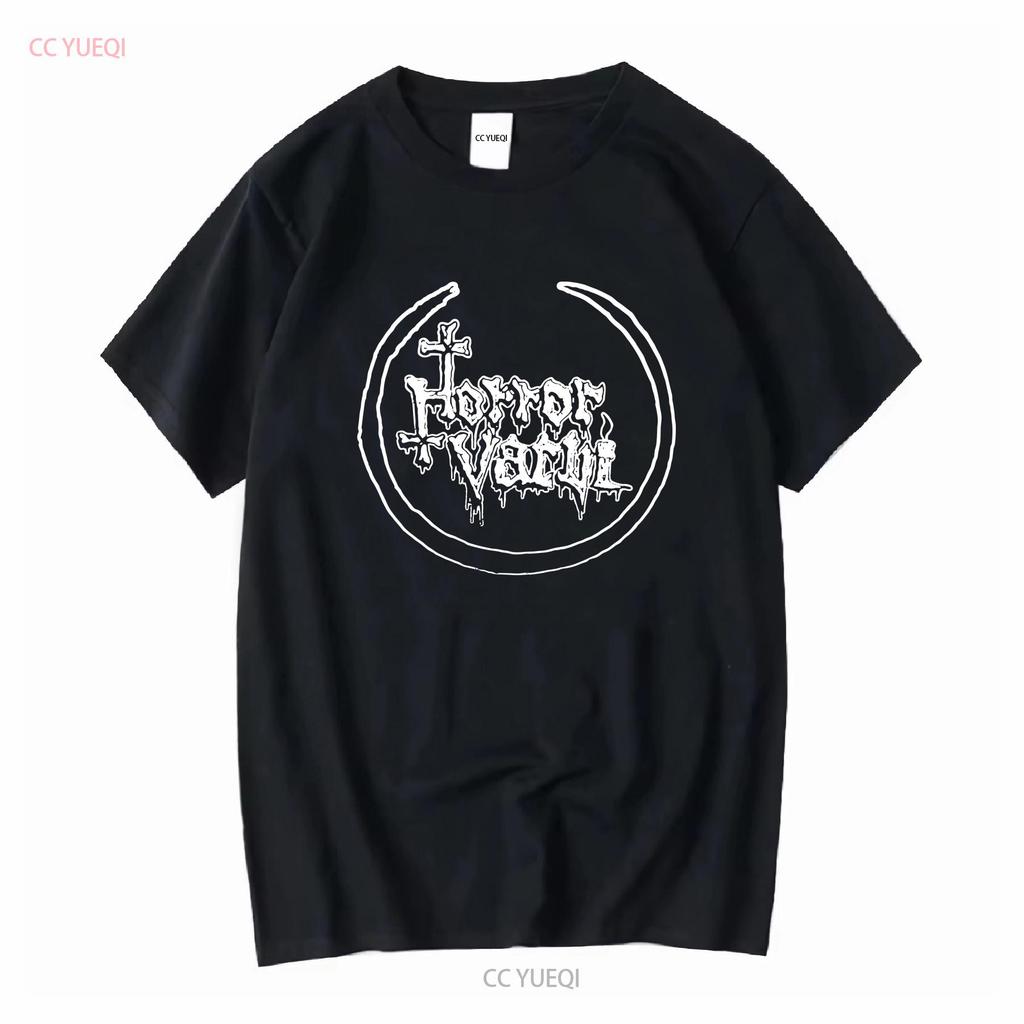 Tričko Horror Vacui Deathrock Goth Post Punk dlouhý nebo krátký rukáv vintage prané unisex strečové módní stylové měkké ležérní