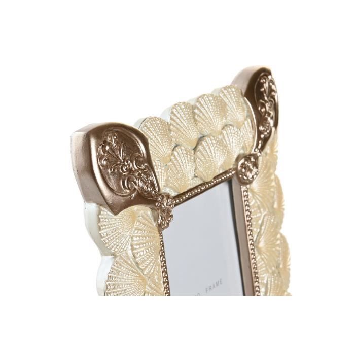 Cadre Photo - Romantique - Cuivre Blanc - 20,4 X 2,5 X 26 Cm - Résine - 1 Photo