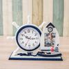 Mediterranean Style Desktop Clock Ornaments European Living Room Bedroom Bedside Desk Clock Office Desktop Home Creative Clock