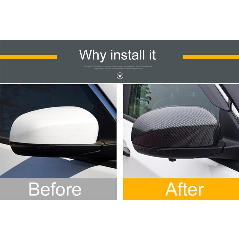 ABS Car Rearview Mirror Cover Cap Shell Housing Door Side Wing Mirror Case for Jeep Compass 2017 2018   Accessories