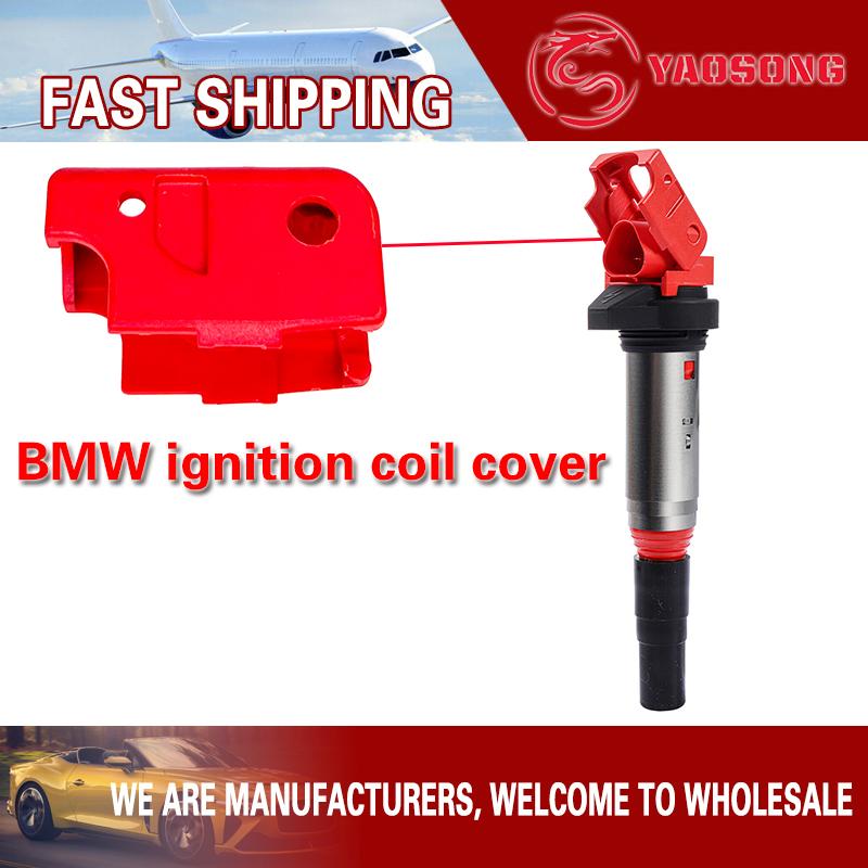 FOR BMW Mini Peugeot Citroen Ignition Coil Cover Red Car Decoration