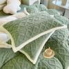 1Pc/2Pcs Stylish Cushion Cover Winter Warm Pillow Cover Double-Sided Fuzzy Pillowcase Pillow Protector for Bedroom Decoration
